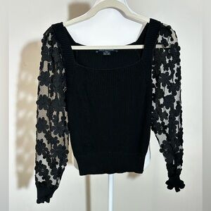 French Connection - Juliet Mozart Lace Sleeve Sweater